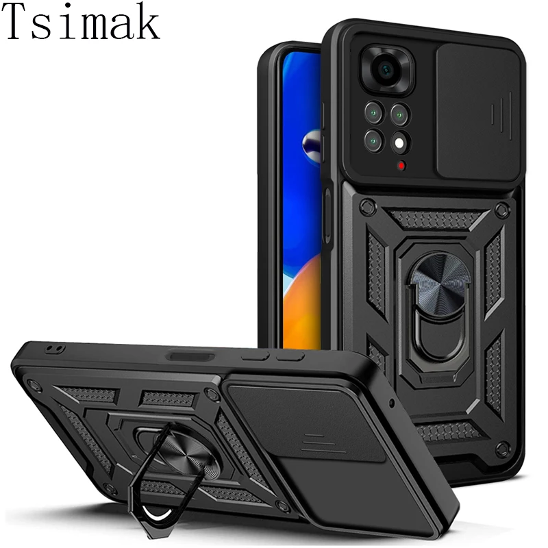 Per Xiaomi Redmi Note 11 12 11S 11E 12C 12S A1 A2 Plus 4G Custodia Armor Camera Protect Back Per Poco M5 X5 F5 Pro 5G Cover Per Telefono