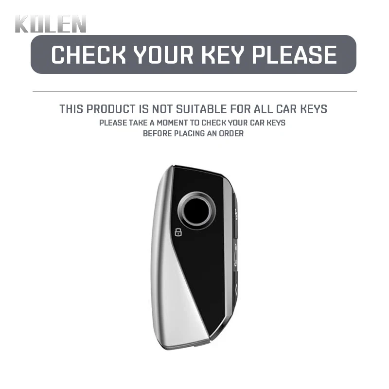 Premium Leather Car Key Case Cover - Elegant Keychain Fob Accessory