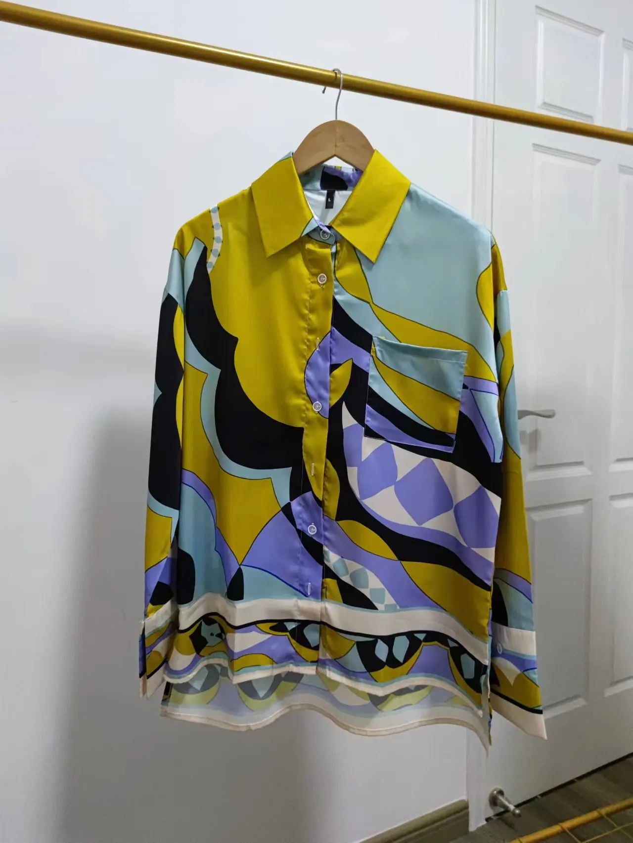 Fashion Women's Print Pajama Set 2 Pieces with Pants Spring Ladies Sleepwear Long Sleeve Pijama Suit Can Be Wear Outside 2024