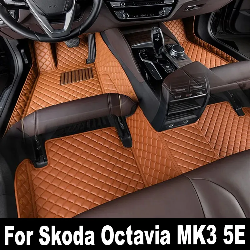 

LHD Car Floor Mats For Skoda Octavia MK3 5E 2023 2022 2021 2020 2019 2018 2017 2016 2015 2014 2013 Part Auto Accessories Carpets