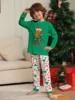 Merry Christmas Matching Pajamas Set 2024 New Cartoon Pattern 2 Pcs Suit Homewear Soft Cute Parent-child Clothes Family Look Pjs 5