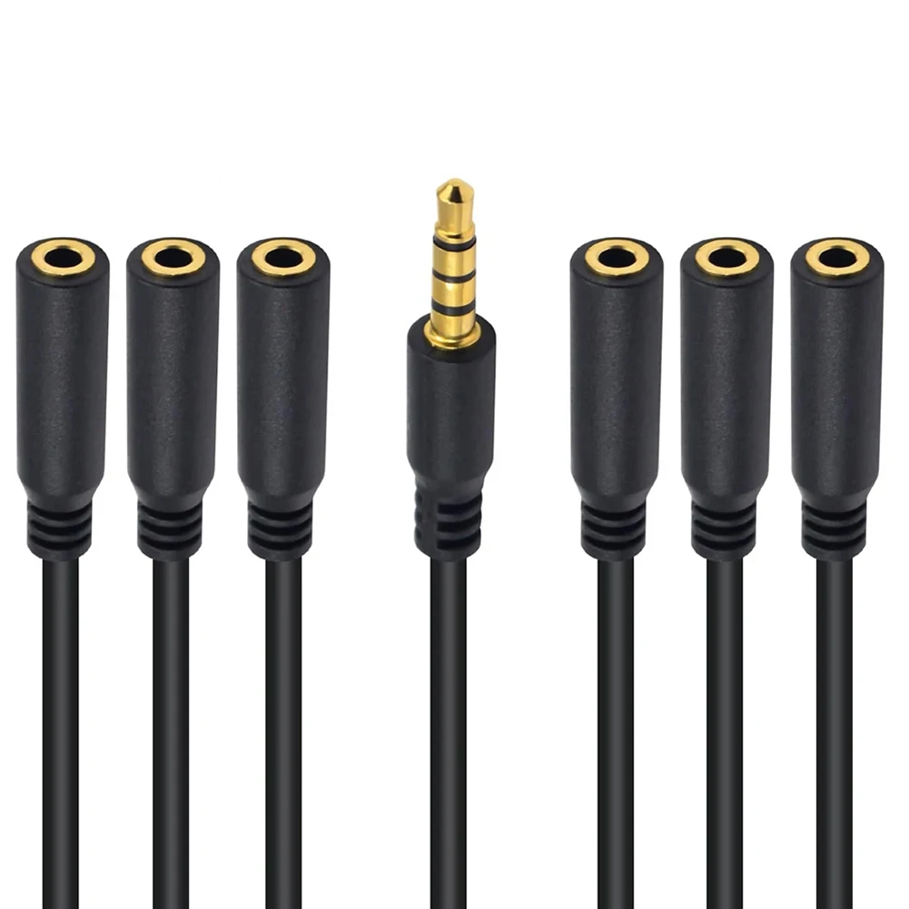 TRRS 수-암 케이블, 스테레오 Y 스플리터 익스텐션 케이블, 1-5/6 웨이, 3.5mm 헤드폰 스플리터, 3.5mm, 1/8 인치, 3.5mm