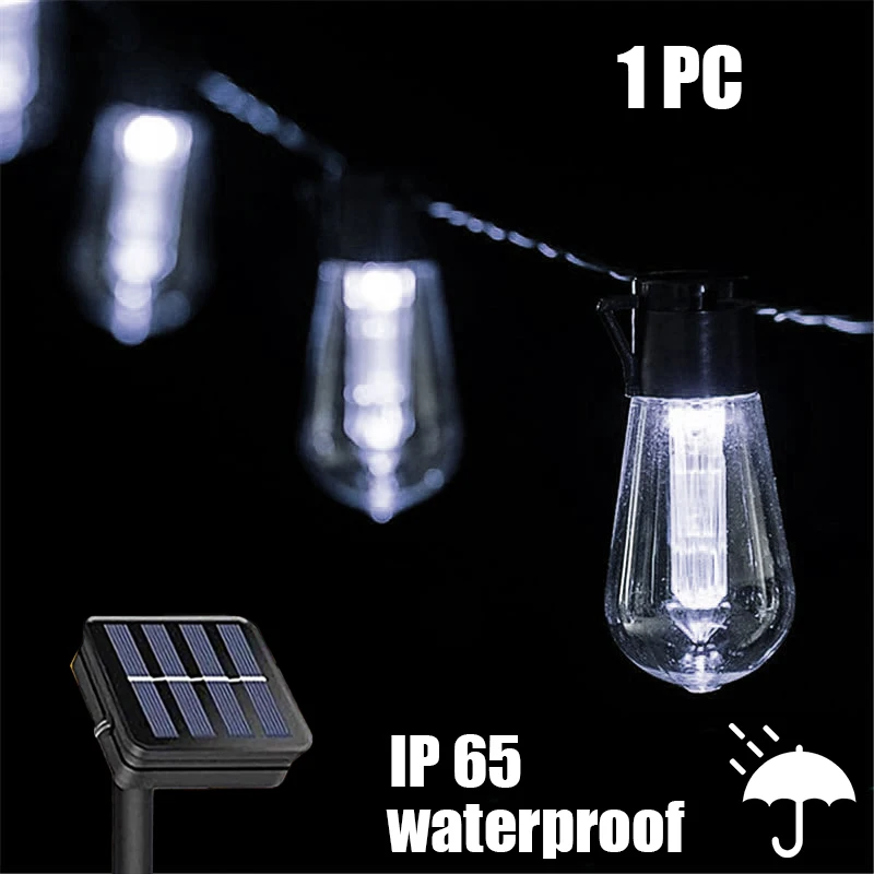 solar yard lights 1~2PCs Vintage LED Solar Outdoor Lights String IP65 Waterproof 2022 Christmas Decoration Bulb Garland Garden Party Fairy Lamp outdoor solar lanterns Solar Lamps