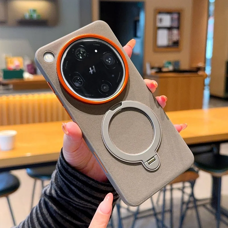 Metal Rotating Magnetic Mount Red Lens Ring Protective Case Cover