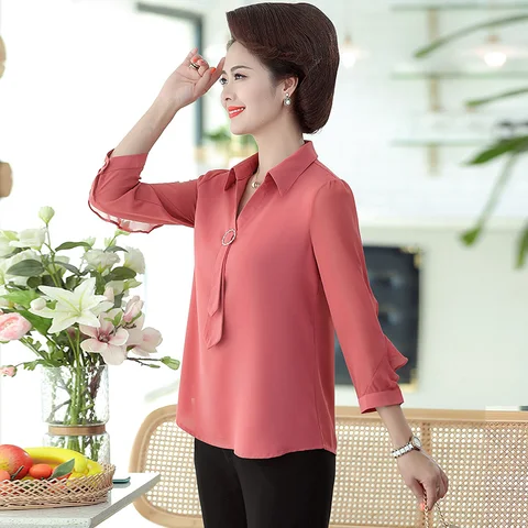 Womens Tops And Blouses Fashion Chiffon Thin Shirt Solid Color Pullover Summer Blouses Female Short 5XL Big Size Tops 874