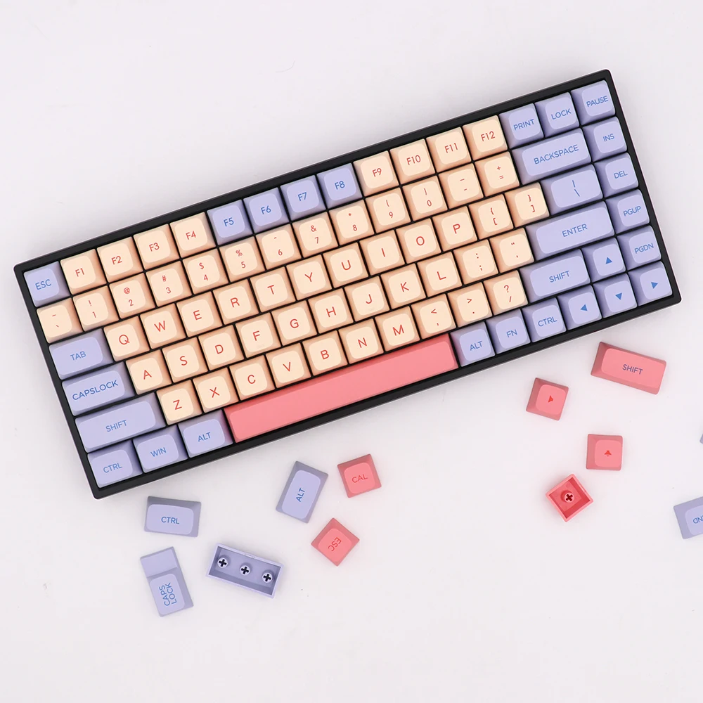 Cotton Candy Theme Keycaps XDA Profile 132Keys Dye Sub Font PBT keycap