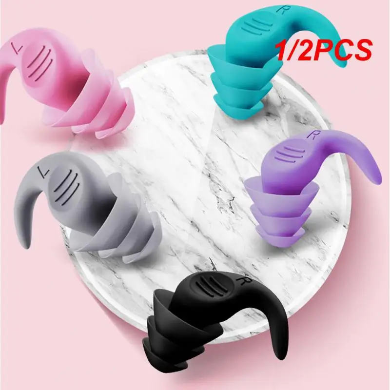 

1/2PCS Swimming Ear Plugs Ergonomics Silicone Earplugs Noise Reduction Reusable Water Sports Seaside Pool Accessories