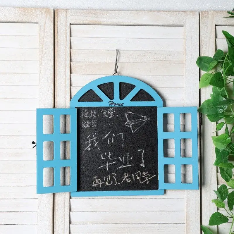 유럽 스타일 나무 벽걸이 장식 가짜 창문 칠판 패널 바 커피숍 장식 조각된 나무 예술 작품