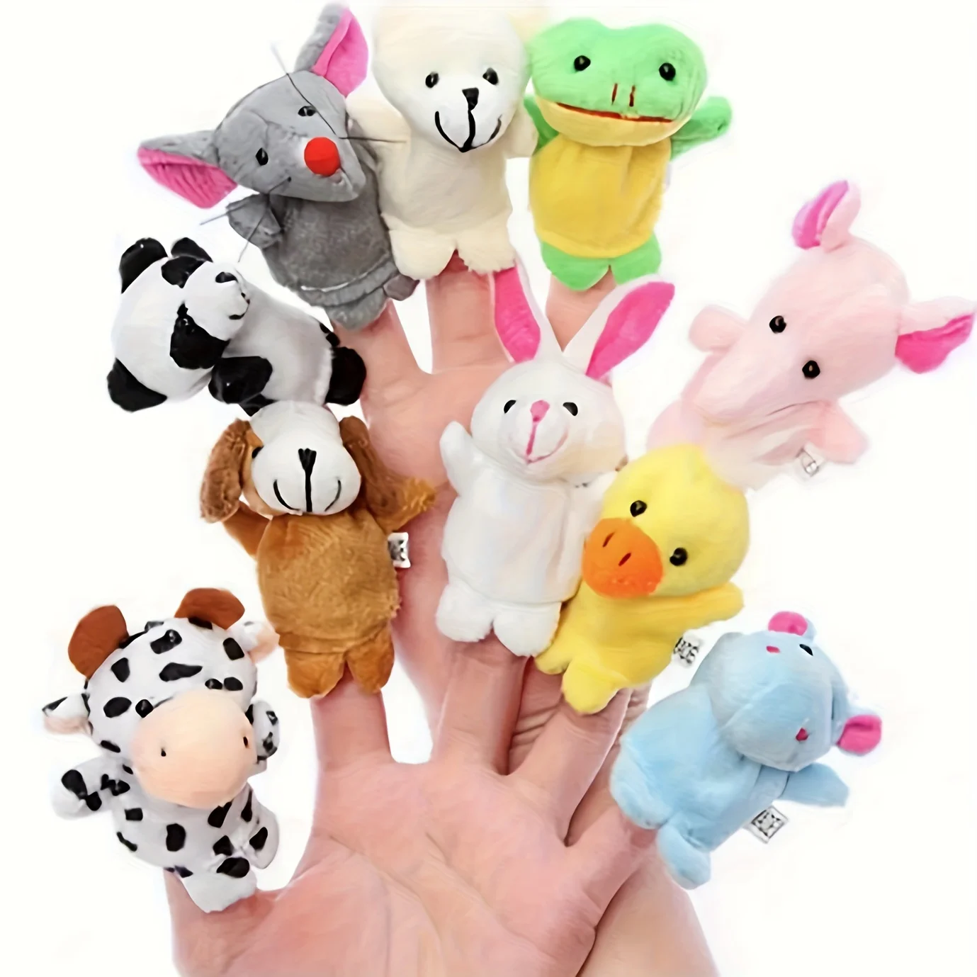 Finger Puppet 10pcs Mini Animal Finger Puppets Set Small Cartoon Animal Finger Toys Educational Family Time Story Time Toys