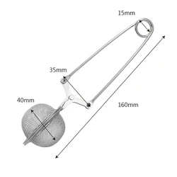 Stainless Steel Sphere Mesh Tea and Spice Infuser with Handle (Silver)