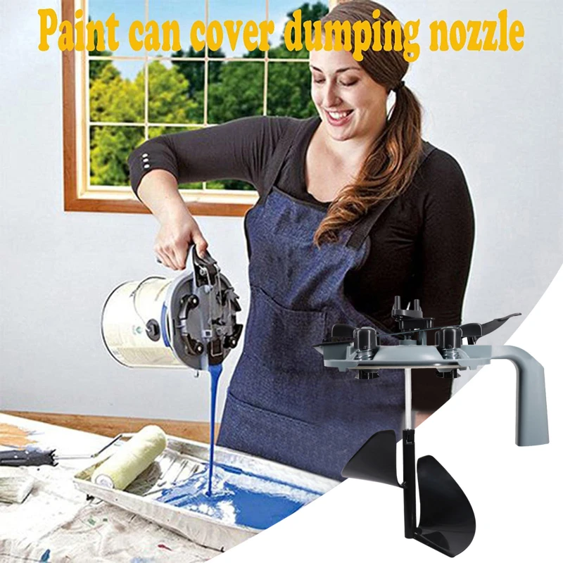 Mess-Free Mixing Mate Paint Can Lid with Built-In Agitator and Handle