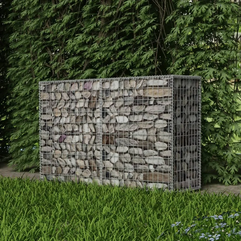 

Gabion Basket, Galvanised Steel Outdoor Privacy Screen, Garden Decoration 150x50x100 cm