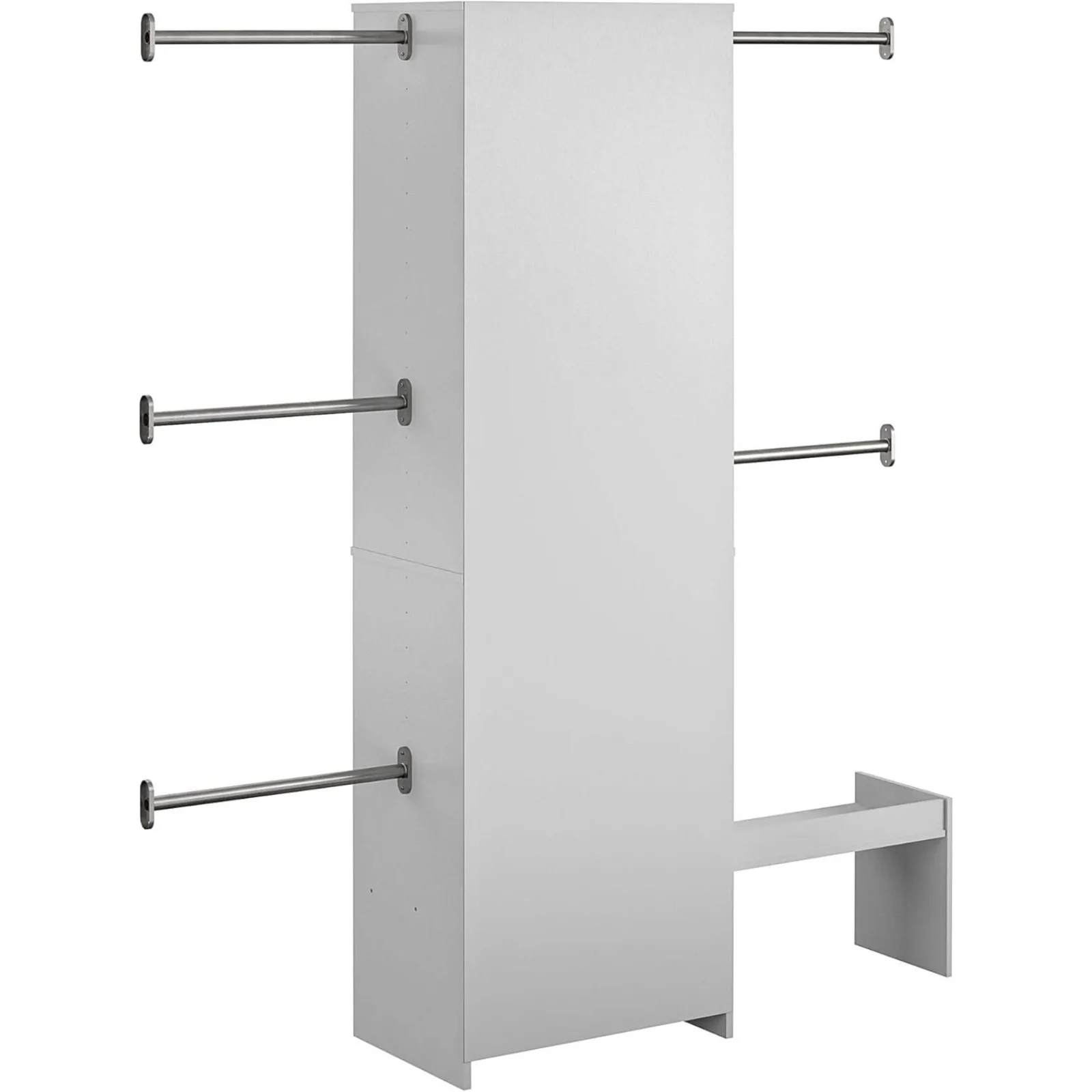 US Adjustable Kids&rsquo; Closet Organizer System, Dove Gray