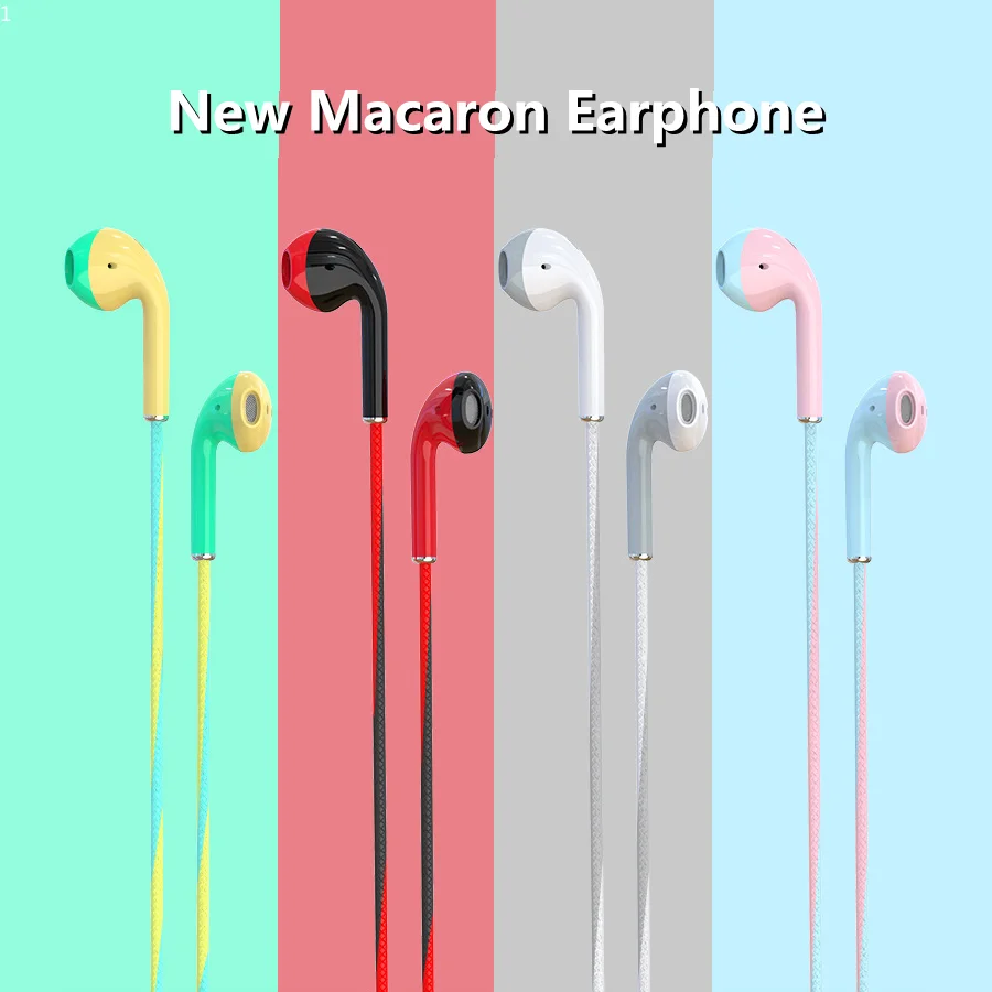 

Universal 3.5mm Stereo In-Ear Headphones Sport Music Earbud Handfree Wired Headset Earphones with Mic For Xiaomi Huawei Samsung