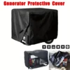 1pc Waterproof Universal Generator Cover For Most Generators 5500-15000 Watt, Black, 96.52x71.12x76.2cm 4