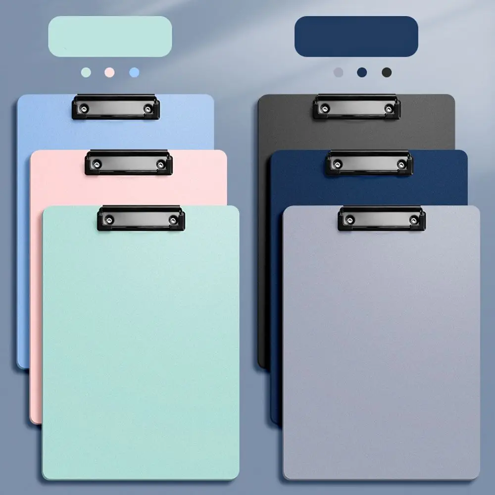 A4/A5 Profile Clip Hardboard with Low Profile Clip Clip Board Student Splint Memo Clip Writing Pad Plastic Clipboard File Folder