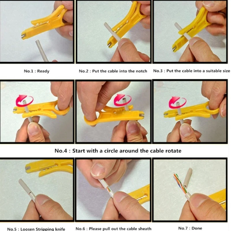 3pcs Mini Portable Wire Stripper Knife Crimping Tool Cable Stripper Knife Cable Tools