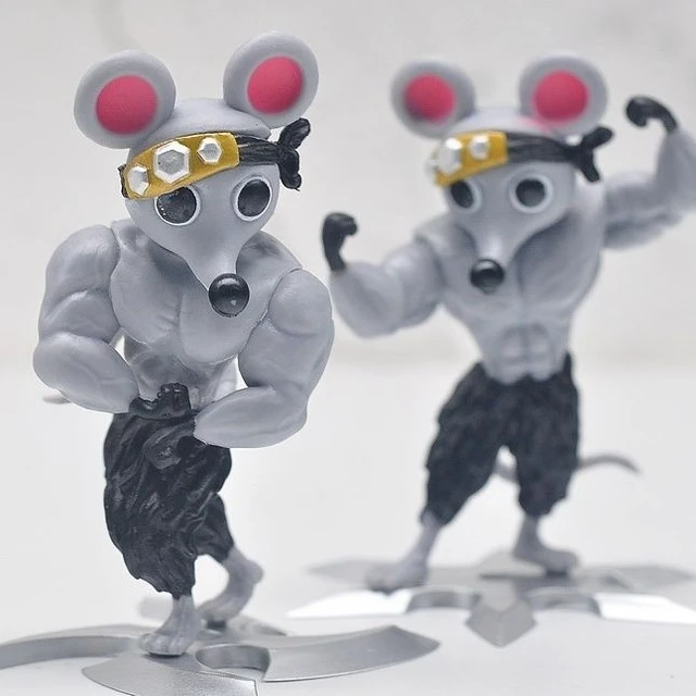 Gym Rats Anime Figurine Model Toy PVC Dolls Muscle Mice Demon Slayer Figure  8 cm