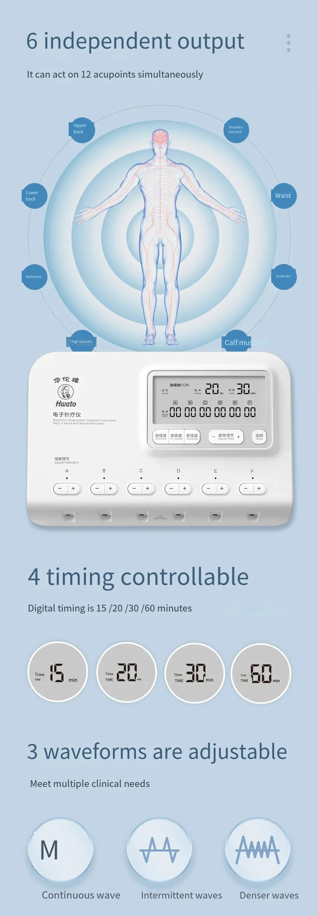 Instrument de traitement d'acupuncture électronique