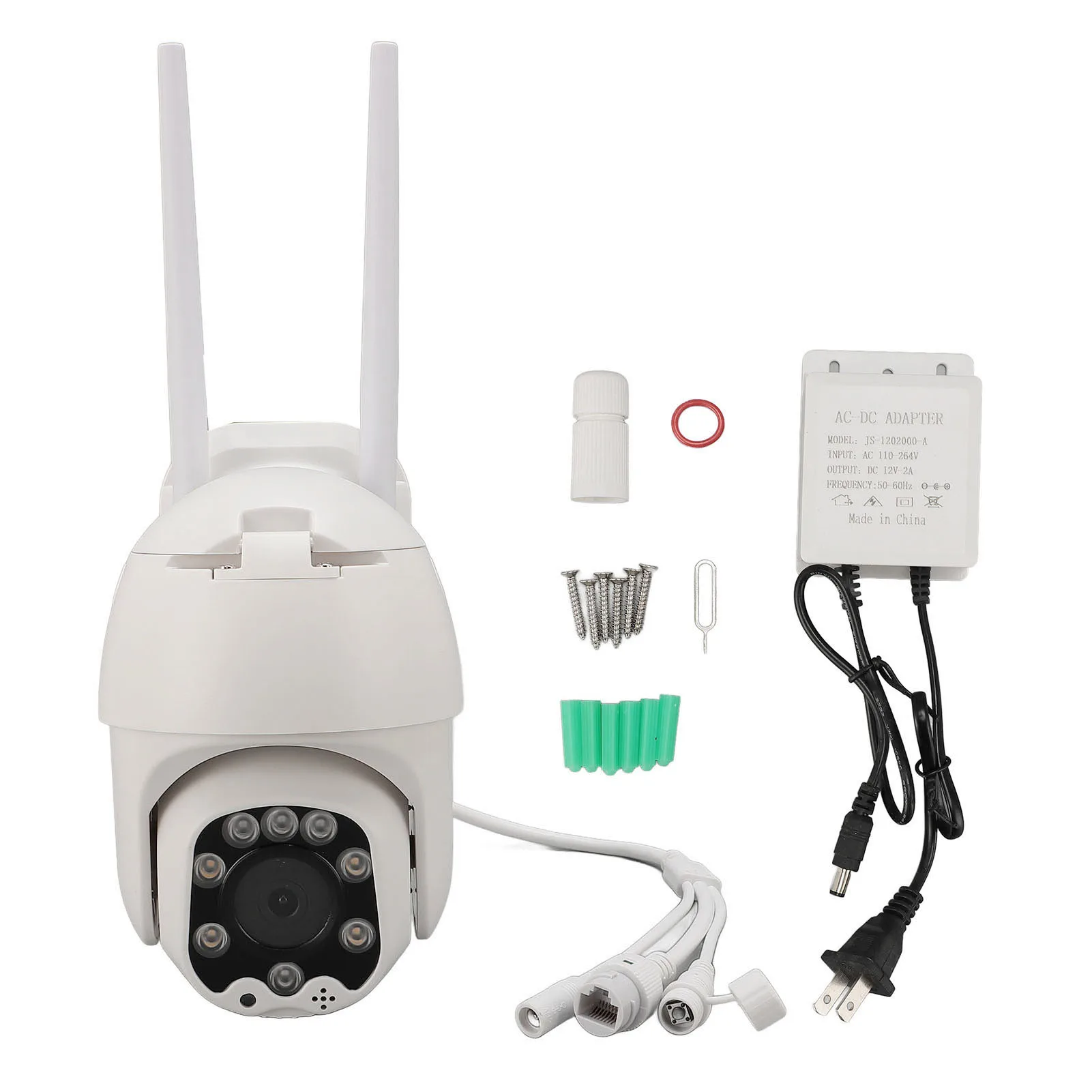 Wi-Fi Зовнішня камера безпеки 320-градусний огляд Двостороння розмова 3MP HD Розумна камера спостереження з нічним баченням для вулиці