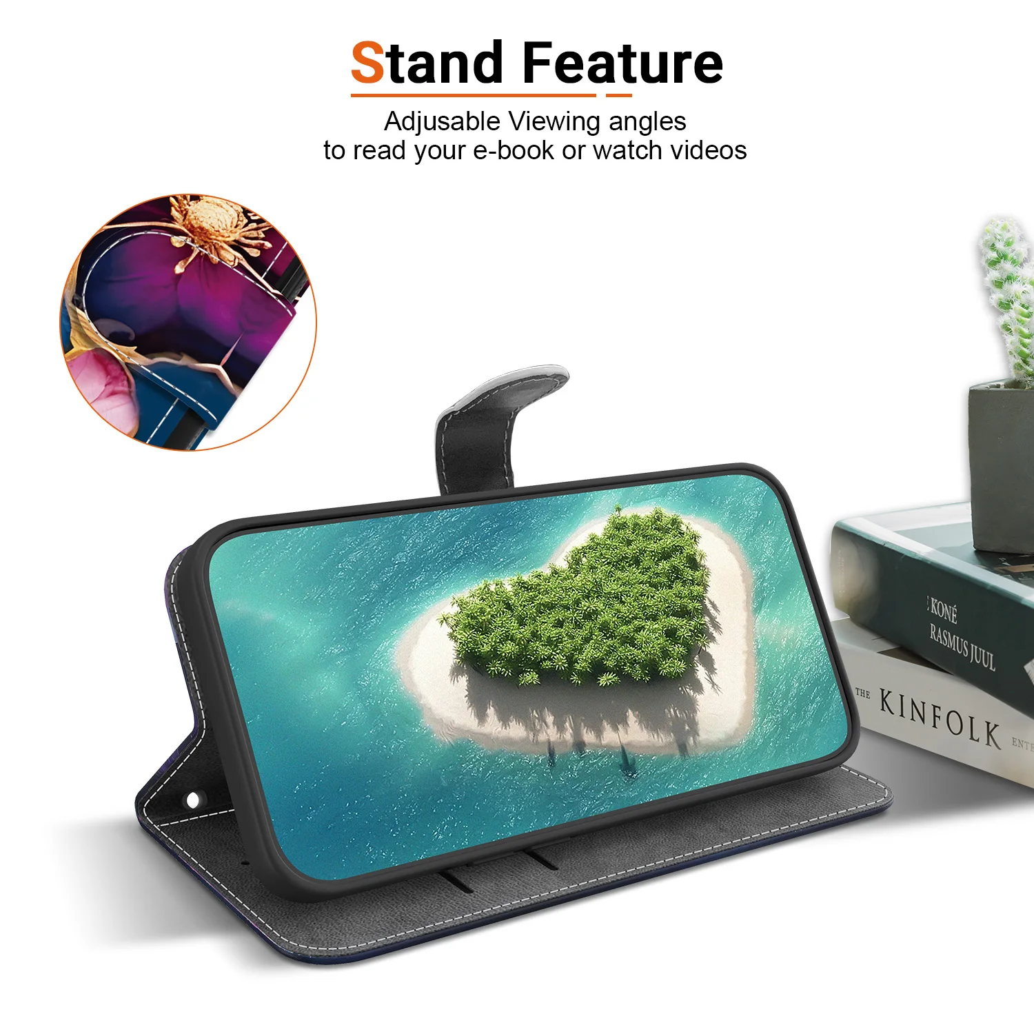 Elegant 3D Flower Leather Wallet Flip Phone Case - Enhanced Protection and Style