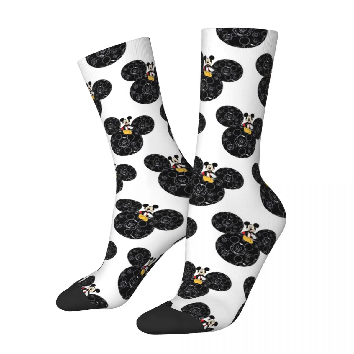 

Cool Disney Mickey Mouse Cartoon Soccer Socks Polyester Crew Socks for Unisex