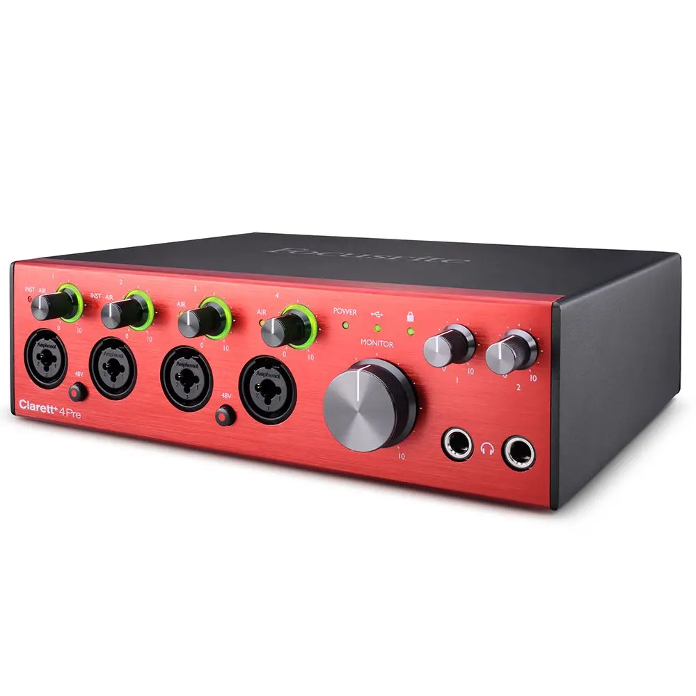 Focusrite Clarett 4 PC 및 mac용 완벽한 크리에이터를 위한 다목적 18 인/8 아웃 오디오 인터페이스, 포커스 라이트 클라렛