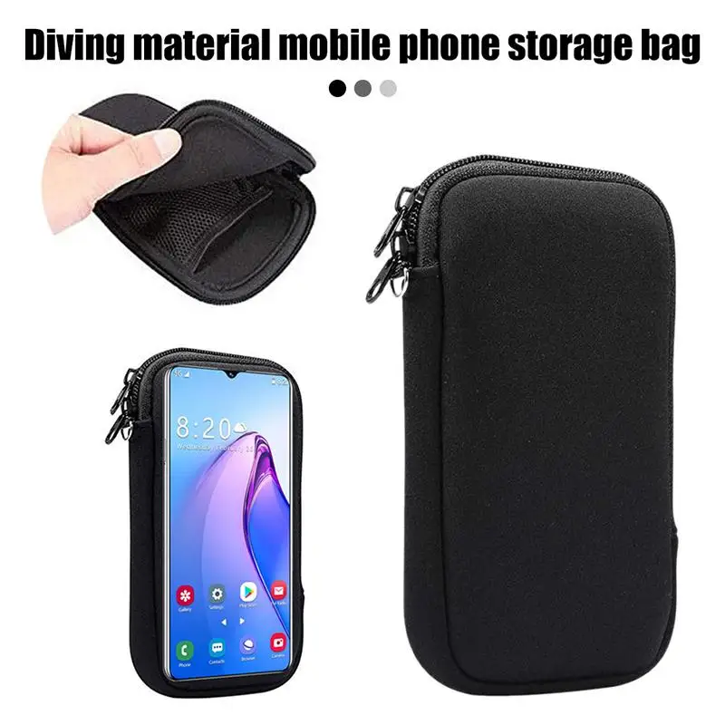Universal Waterproof Neoprene Phone Pouch with Zipper Closure