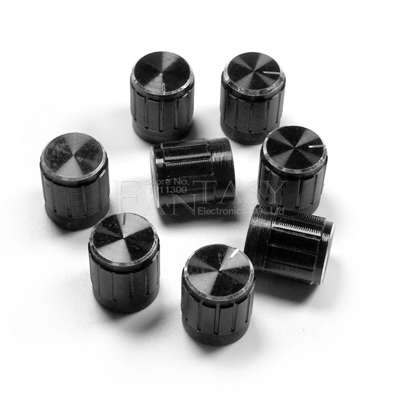 Multiturn Potentiometer Linear Potentiometer Rotary Potentiometer Potentiometer Kit Trimmer Potentiometer Potentiometer Knobs Electronic Components 10pcs 15*17mm aluminum alloy potentiometer 15*17 knob rotary switch volume control knob black