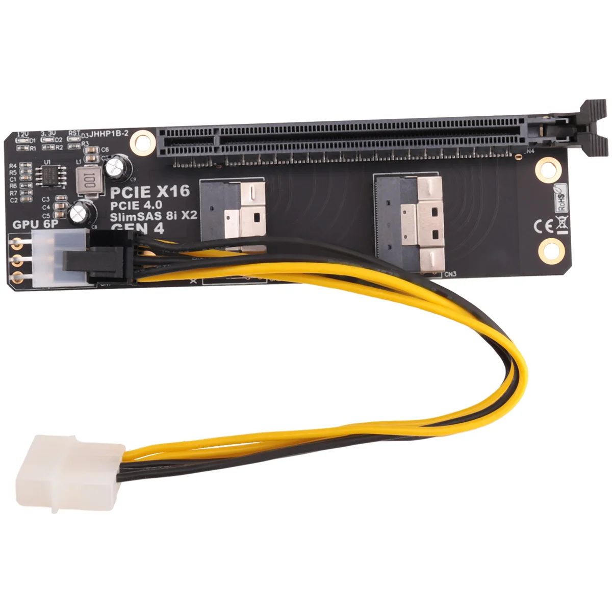 네트워크 카드 그래픽 비디오 카드 캡처 카드용 슬롯 어댑터 보드, Gen4 2 포트, SlimSAS 8I X2 to PCIE 4.0 X16