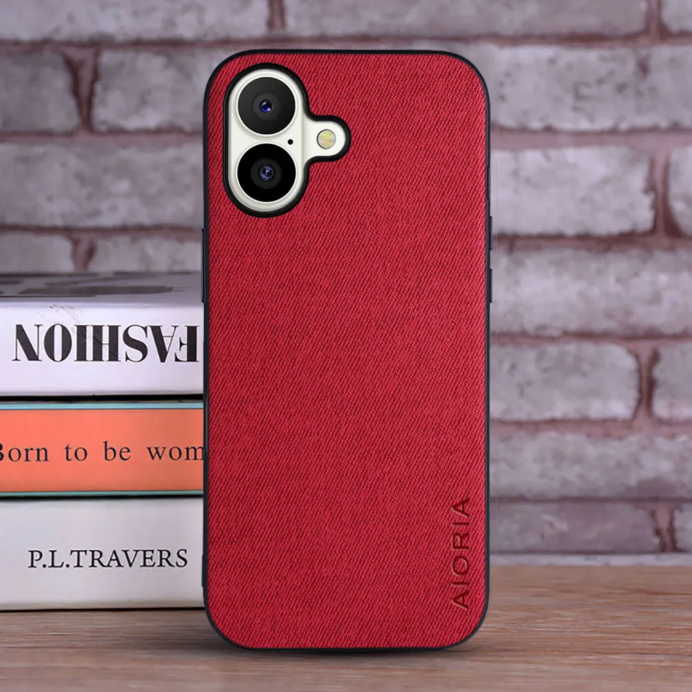 Luxury Textile Leather Phone Case - Fashionable Coque Cover