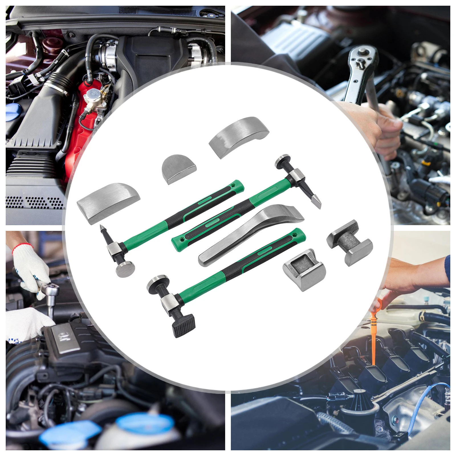 9PCS Dent Repair Kit Auto Body Repair Tool Kit for Homes Repair Shops Car Maintenance Shops 3