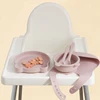Mamaplan Baby Silicone Feeding Dishes Plate Sucker Bowl Waterproof Bib Solid Color Spoon Fork Children's Tableware Baby Stuff 5