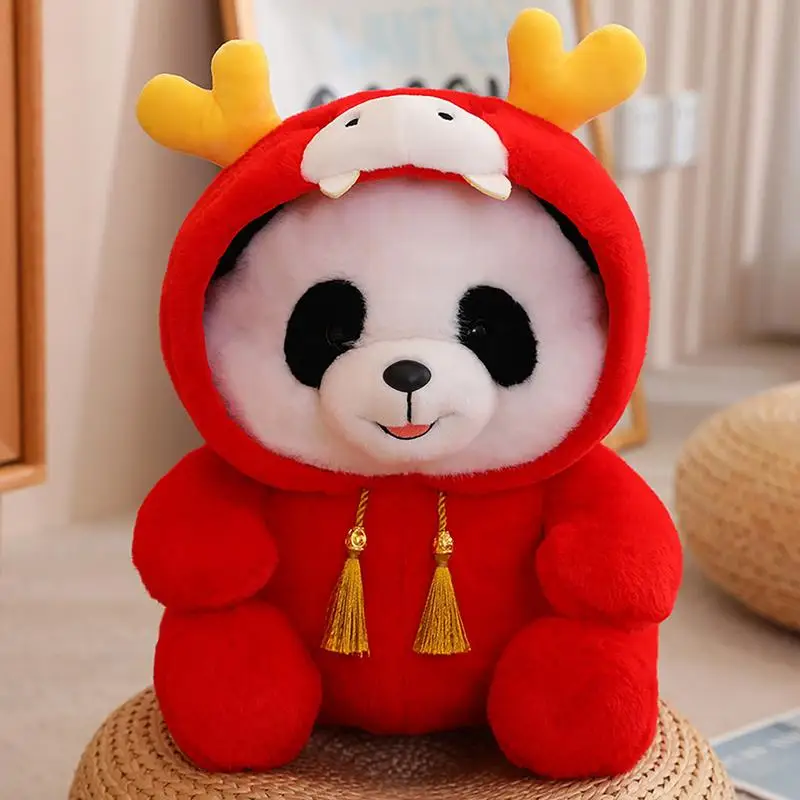 

Набивное животное панда, талисман на год милого дракона, Китайская панда, кукла, национальное сокровище, зоопарк, плюшевая игрушка, подушка, мультяшный Рождественский подарок