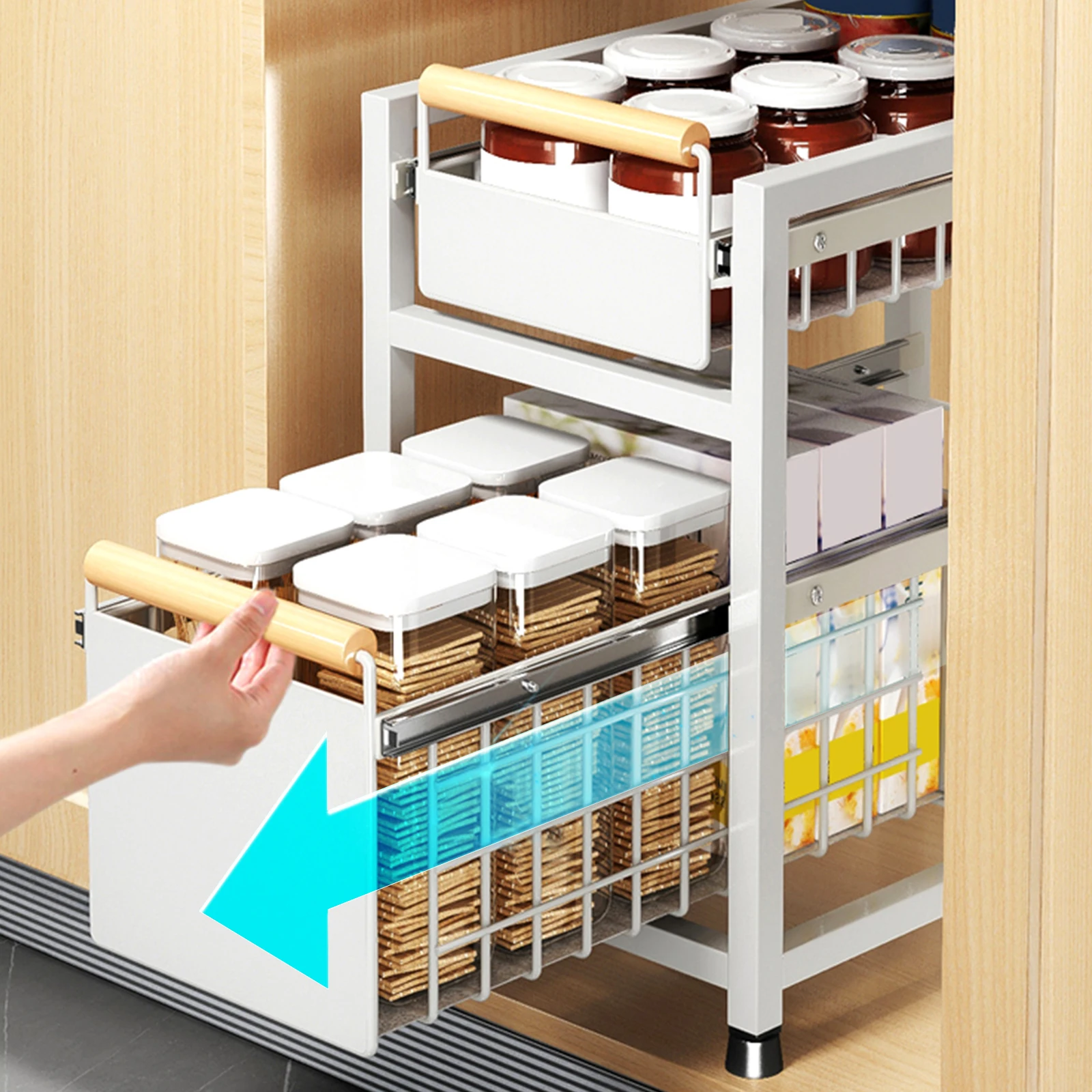 Pull-Out Kitchen Storage Rack 3
