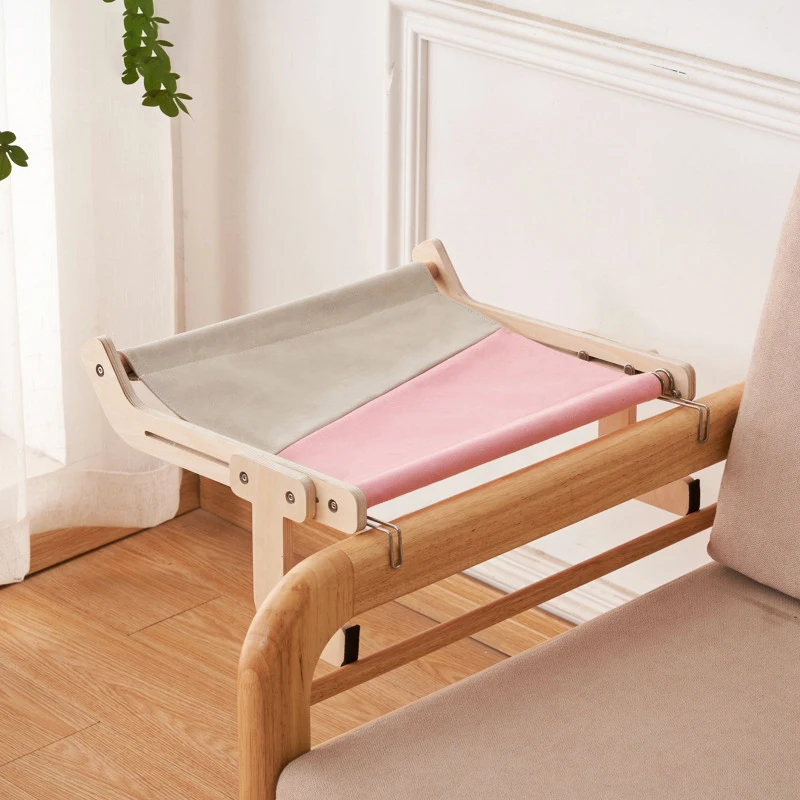 

Hanging Pet Cat Bed Window Hammock Sofa House Furniture Kitten Indoor Washable Removable Seat Wooden Sleeping Bed Perch Shelves