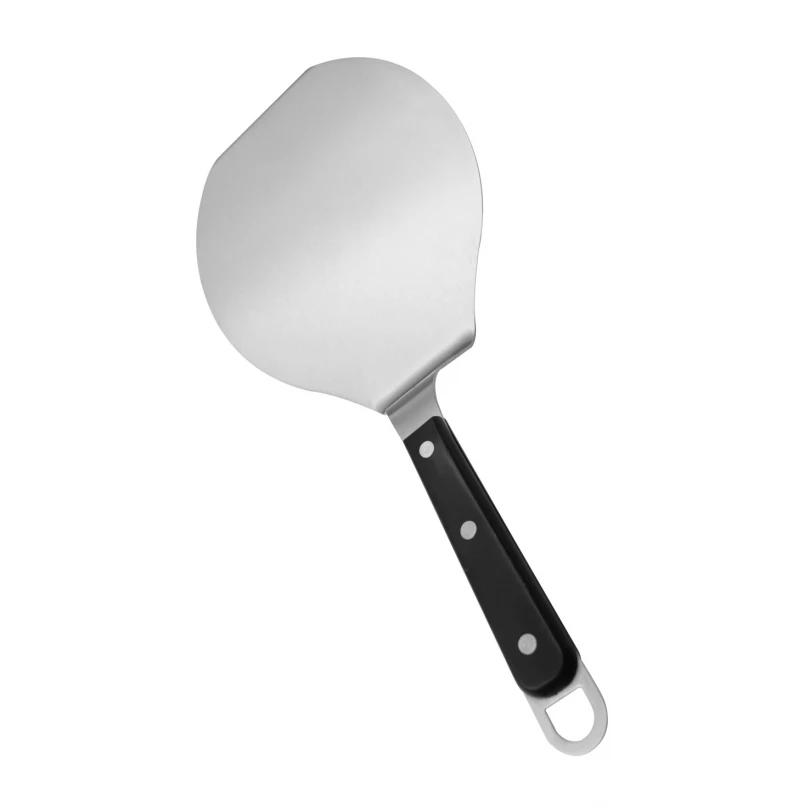 

Лопатки для пиццы с защитой от ожогов, круглая лопатка с деревянной ручкой, инструмент для выпечки тортов из нержавеющей стали, кухонные аксессуары