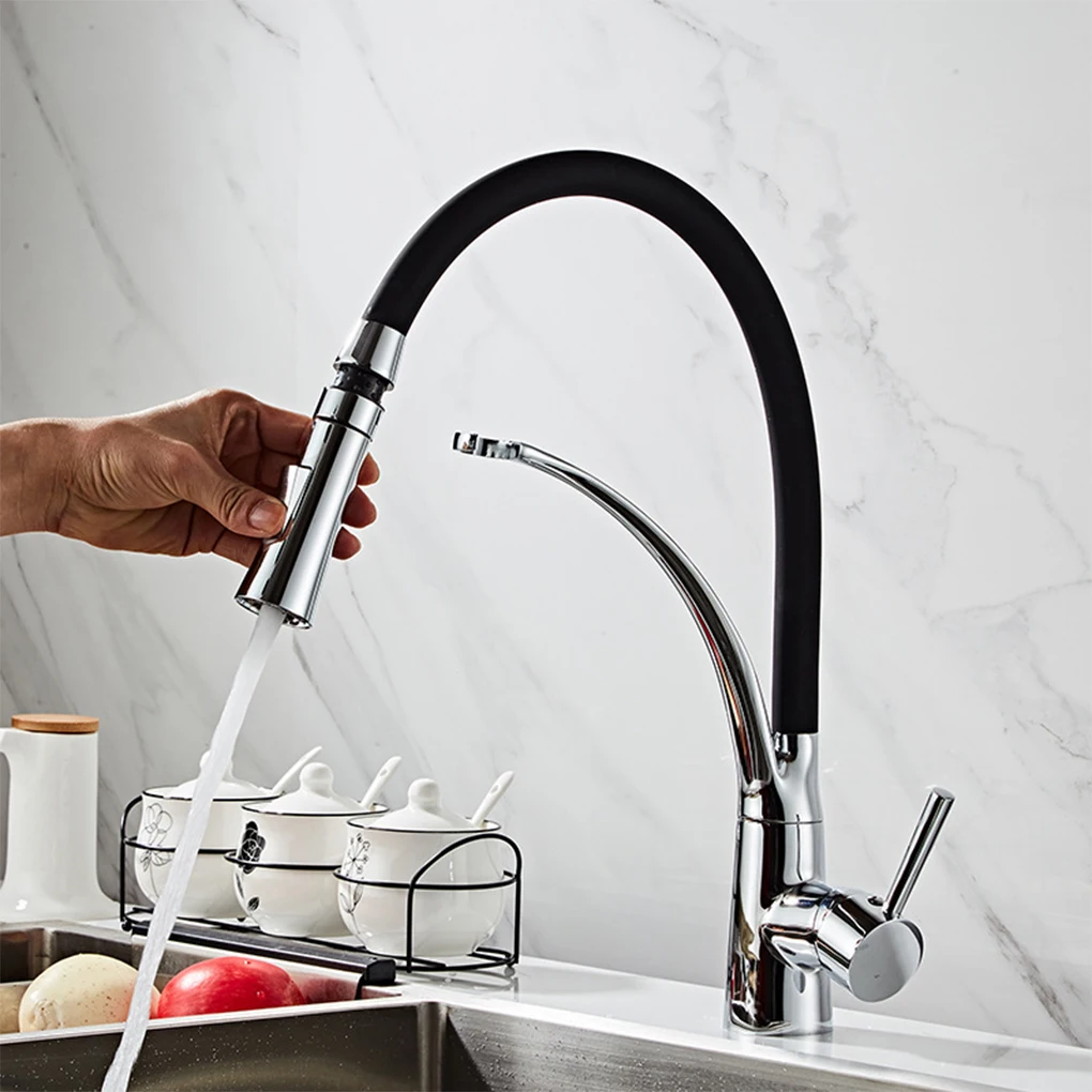 

Copper Convenient Kitchen Tap With Pull-out Spray Head Cooking Breeze Modern And Stylish Mixer Tap