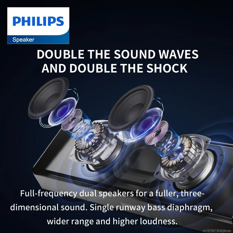 Philips SPA5109 Portable Wireless Bluetooth 5.3 Speaker For Laptop Computer