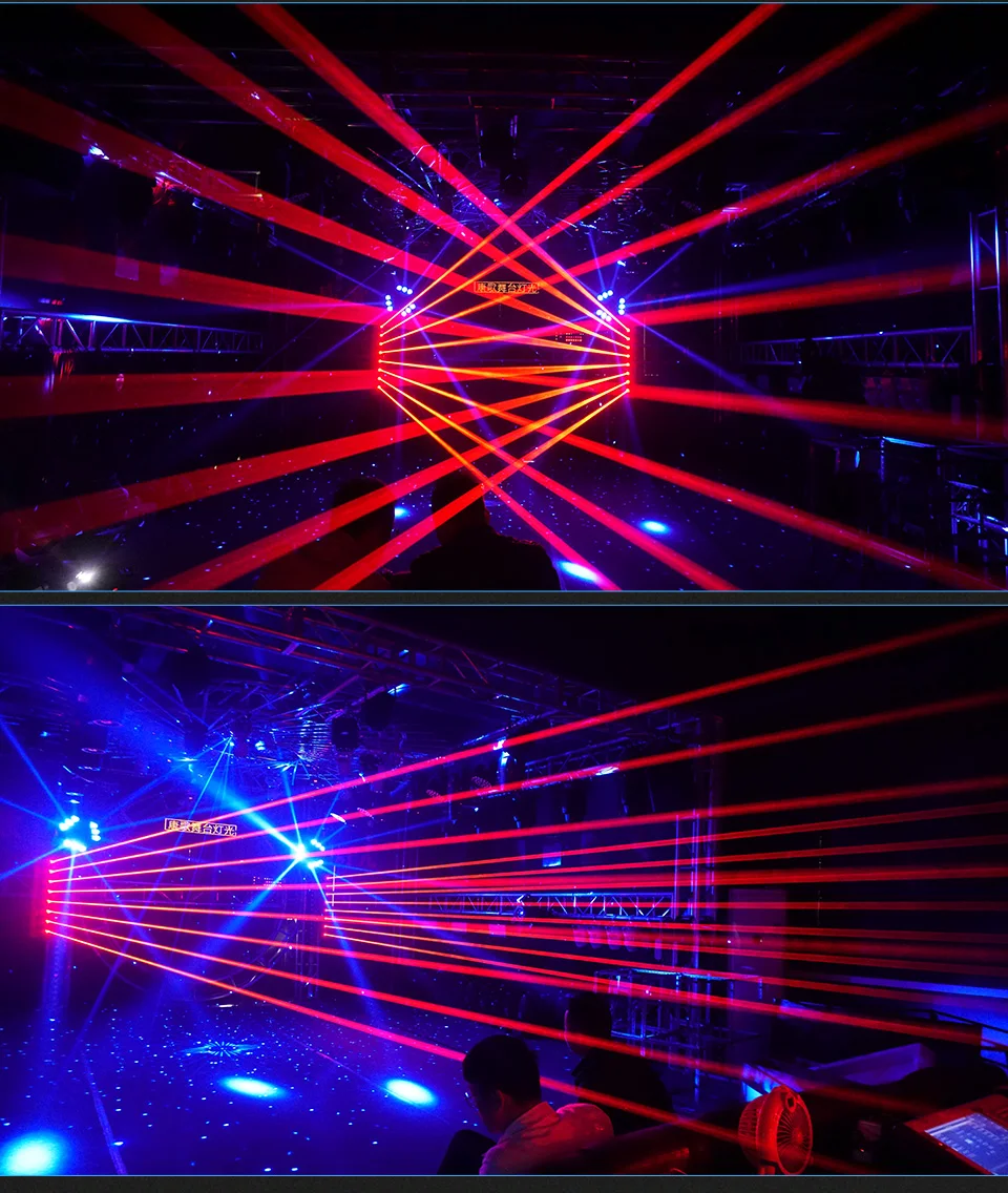 High Power 8 Eyes Laser Light 150W Stage Moving Head Light Laser Projector DJ Ba