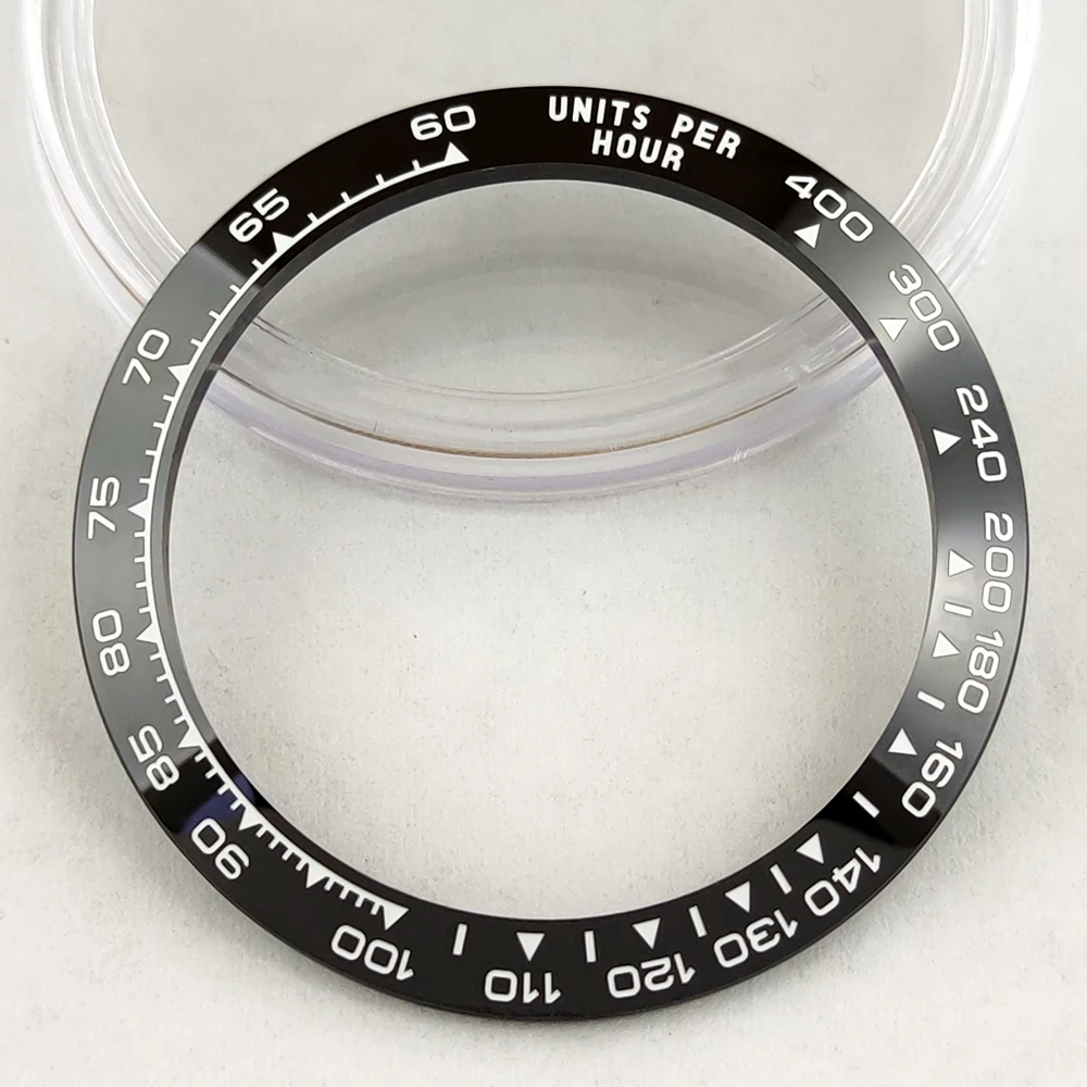 Enhanced Watch Bezel Accessory - Sloped Metal or Ceramic Insert, 39.3x31.5mm