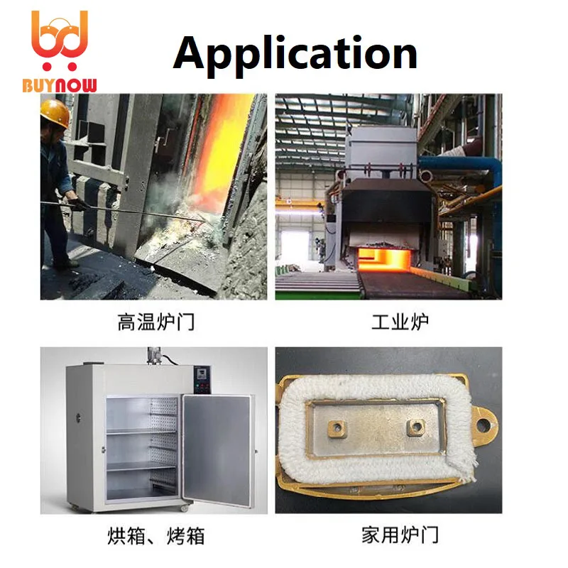 Ceramic fiber rope high temperature sealing strip aluminum silicate kiln door refractory filler oven round braided rope