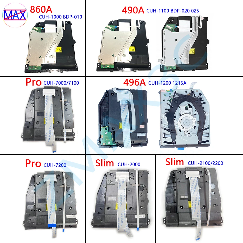 Originale Usato Per Playstation 4 Ps4 Kem-490A 860A 496A Per Ps4 Pro 7000 7200 Per Ps4 Slim 1200 2000 2100 Parti Di Riparazione Dell'Unità Dvd