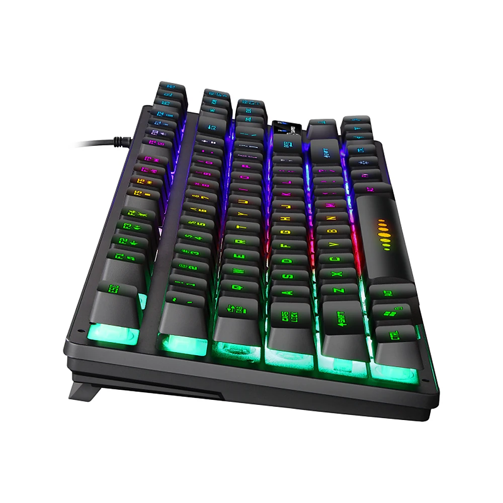 GK 10 mechanical keyboard 87 keys waterproof USB wired keyboard colorful backlit keyboard ergonomic wired game keyboard keyboard desktop