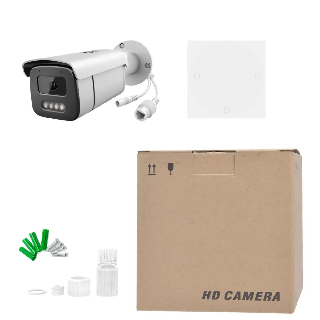 Vikylin 4K Full Color Night Camera 8MP ColorVu Bullet Security Camera 5MP PoE Built-in Mic Video Surveillance Hikvision Protocol