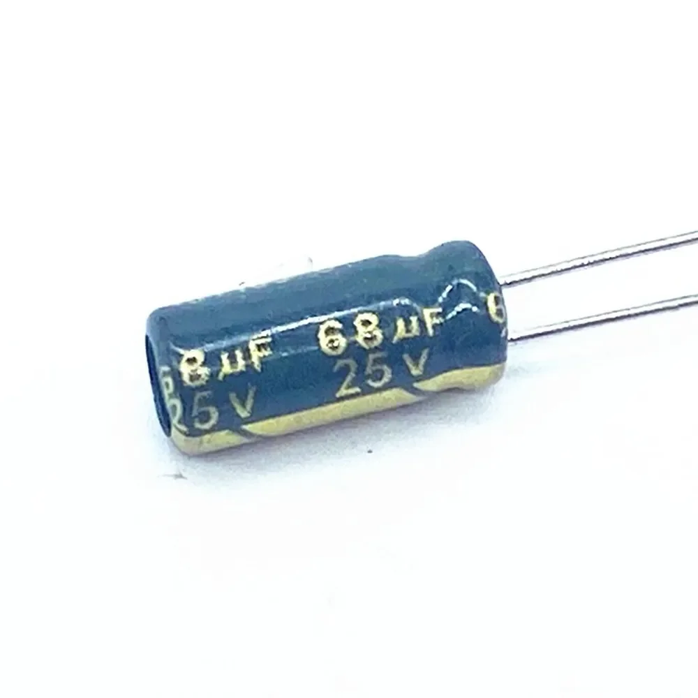 

30pcs/lot 25V 68UF Low /Impedance high frequency aluminum electrolytic capacitor size 5*11 68UF25V 20%