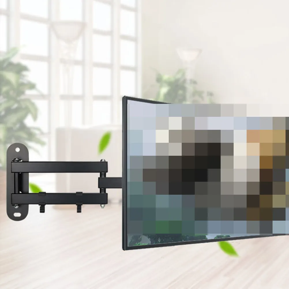 TV 벽걸이 브래킷 고정 프레임 지지대 15도 틸트 10-27인치 평면 패널 LCD LED 모니터 슬림 공간 절약 디스플레이
