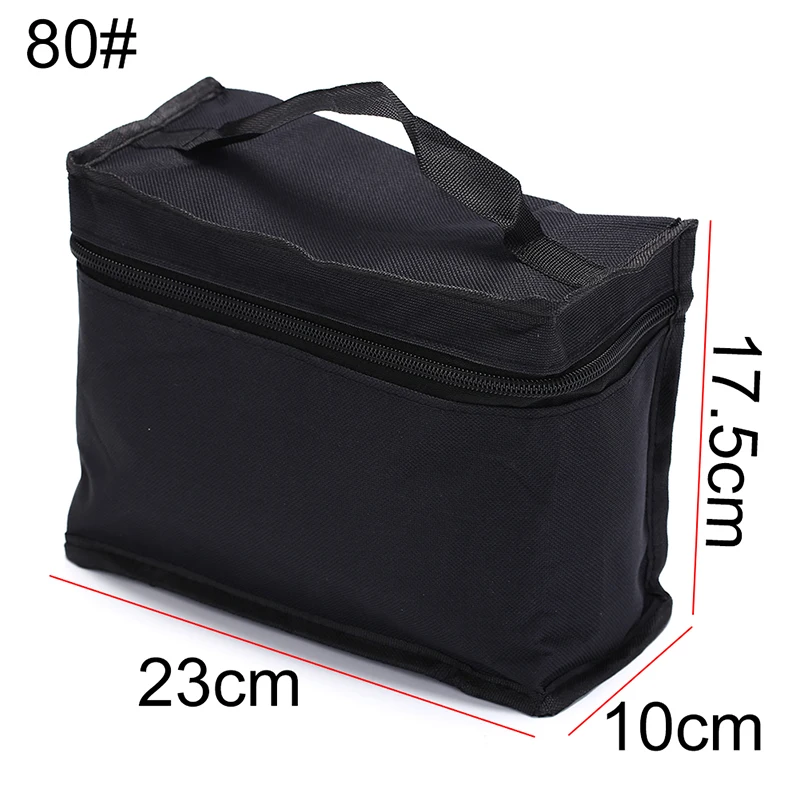 Stationery Storage Box Zipper Folding Art Markers Zipper Canvas Storage Pencil Bag Hold Markers Pen