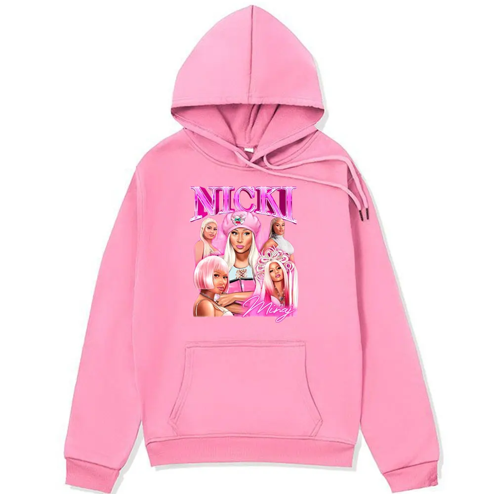 Rapper Nicki Minaj Pink Friday 2 Graphic Printed Hoodie Men Women Autumn Winter Oversized Sweatshirt Male Hip Hop Fashion Hooded