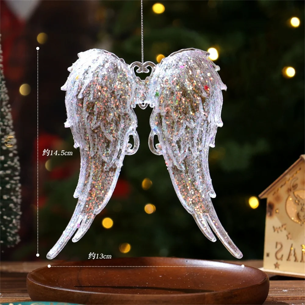 thumbnail image 1 of Crystal Clear Snowflake Christmas Tree Pendants Acrylic Elk Wreath Decorations For Holiday Party Transparent Hanging Ornament, 1 of 5